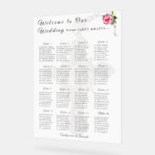 Carte de siège du Mariage catholique Rose nuptial (Angle)