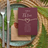 Carte de siège du Mariage de calligraphie de Bourg