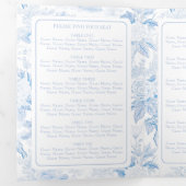 Carte de siège du Mariage de la Chinoiserie triplé (Intérieur en premier)