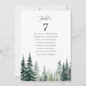 Carte de siège du mariage de la forêt rustique (Devant)