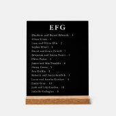 Carte de siège du Mariage moderne noir (Recto)