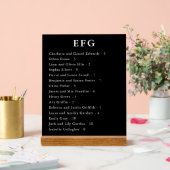 Carte de siège du Mariage moderne noir (Mariage)