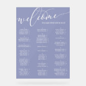 Carte de siège en bleu blanc Script (Recto)