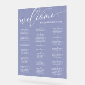 Carte de siège en bleu blanc Script (Angle)