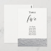 Carte de siège en dentelle noire et blanche (Devant / Derrière)