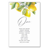 Carte de siège en fleur de citron aquarelle (Dos)