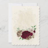 Carte de siège fleurs de champagne de Bourgogne (Dos)
