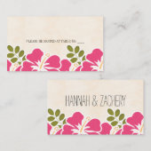 CARTE DE SIÈGE FUCHSIA HIBISCUS HAWAIIAN (Devant / Derrière)