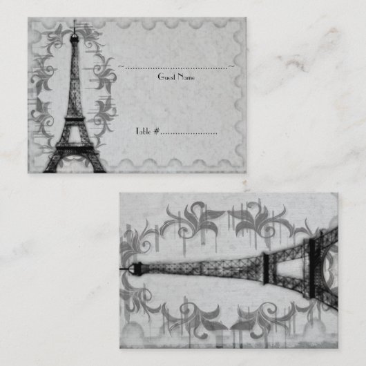 Carte de siège Grey Paris Grunge (Devant / Derrière)