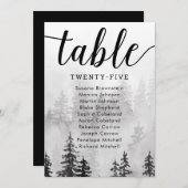 Carte de siège invité Arbres noirs et blancs (Devant / Derrière)