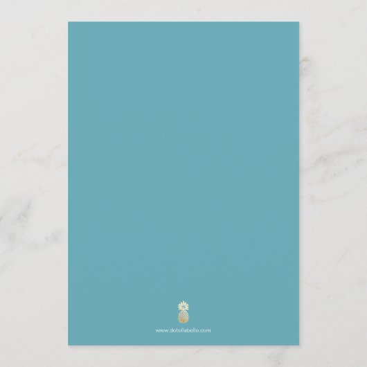 Carte de siège Mariage à fleurs tropicales (Dos)