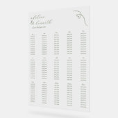 Carte de siège Mariage acrylique moderne | Sage fo (Angle)