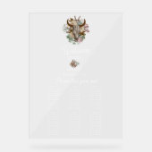 Carte de siège Mariage Boho Cow de l'Ouest (Recto)