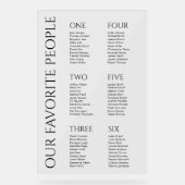 Carte de siège Mariage de police noire moderne élé (Recto)