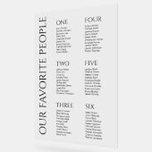 Carte de siège Mariage de police noire moderne élé (Angle)