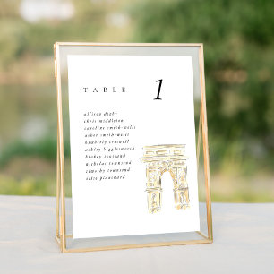 Carte de siège Mariage de Washington Sq Park New Y