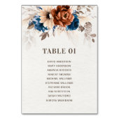 Carte de siège Mariage en laiton en terre cuite Ma (Dos)