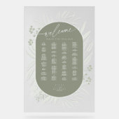 Carte de siège Mariage Eucalyptus Grn ID901 (Recto)