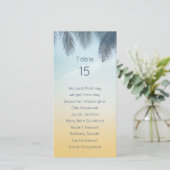 Carte de siège Mariage Feuille de palme tropicale (Debout devant)