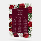 Carte de siège Mariage Floral Bourgogne (Angle)