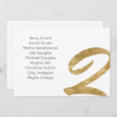 Carte de siège Mariage Gold Table 2 (Devant / Derrière)
