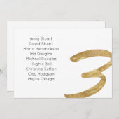 Carte de siège Mariage Gold table 3 (Devant / Derrière)