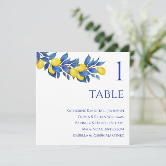 Carte de siège mariage - Méditerranée (Debout devant)