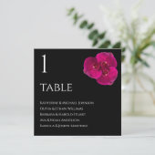 Carte de siège mariage - noir Fuchsia et blanc (Debout devant)