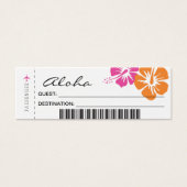 Carte de siège Mariage Orange Rose Hibiscus (Devant)