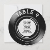 Carte de siège Mariage Retro Vinyl Super Music (Dos)