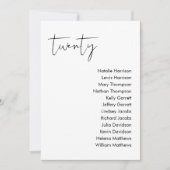 Carte de siège Mariage STELLA - TABLEAU 20 (Devant)