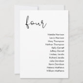 Carte de siège Mariage STELLA - TABLEAU 4 (Devant)