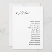 Carte de siège Mariage STELLA - TABLEAU 9 (Dos)