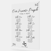 Carte de siège Mariage transparent en acrylique (Angle)