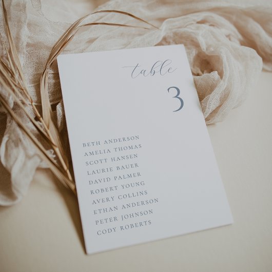 Carte de siège minimaliste chic Mariage