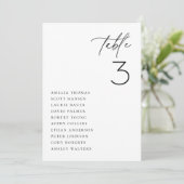 Carte de siège minimaliste pour Mariage (Debout devant)