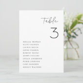 Carte de siège minimaliste pour Mariage (Debout devant)