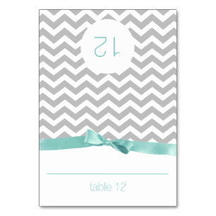 Carte de siège moderne Zig Zag et Aqua Bow
