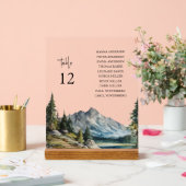 Carte de siège Mountain Lake Panneau supérieur de  (Mariage)