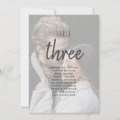 Carte de siège photo Mariage moderne (Devant)