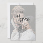 Carte de siège photo Mariage moderne (Dos)