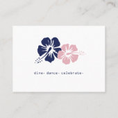 Carte de siège Pink and Navy Hibiscus Boarding Pas (Dos)