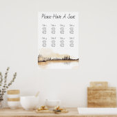 Carte de siège pour 8 tables - Impression de l'aff (Cuisine)