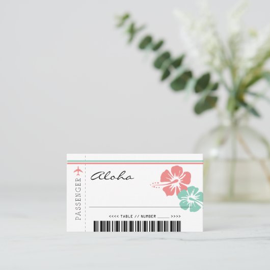 Carte de siège pour les fleurs d'Hibiscus vert de  (Debout devant)
