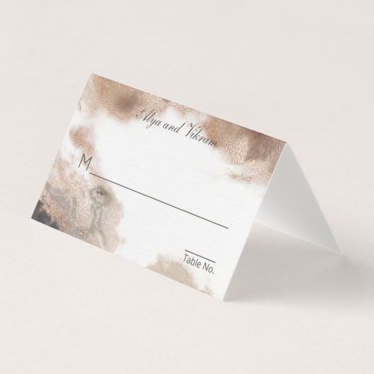 Carte de siège pour Mariage de Granit & Or (Front)