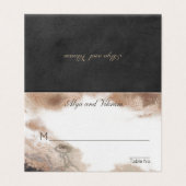 Carte de siège pour Mariage de Granit & Or (Outside Unfolded)