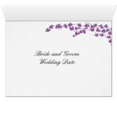 Carte de Siège pour Table de Fleurs - Fleurs Viole (Intérieur Horizontal (Bas))
