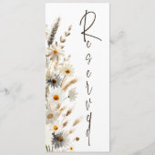 Carte de siège réservé pour invité de mariage rust (Devant)