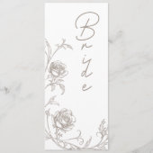 Carte de Siège Réservé pour la Mariée de Mariage V (Devant)