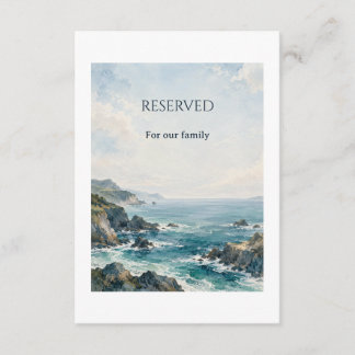 Carte de siège réservé pour mariage côtier Tidal P